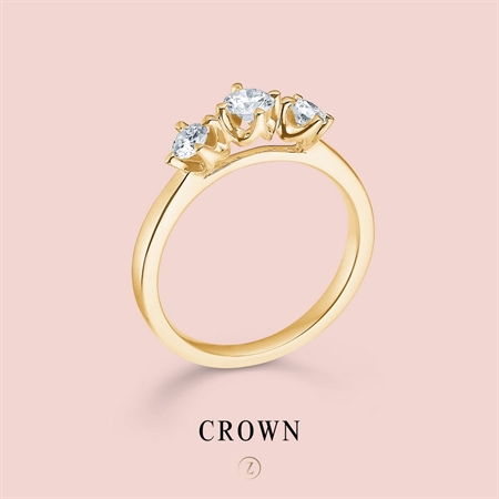 Mads Z - Crown Trinity ring i 14kt. guld 1541717